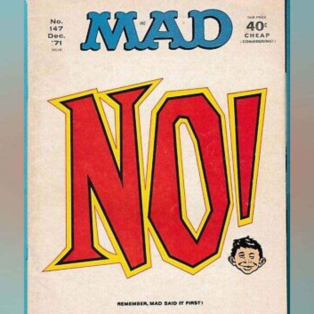 MAD Magazine No 147 Dec 1971 Vintage Magazine 70s No!